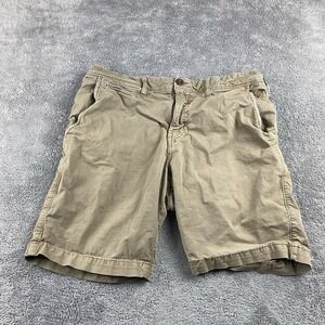 American Eagle Next Level Flex Shorts Mens 34 Tan Classic Fit Mid Rise